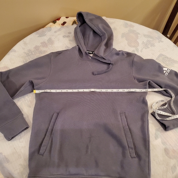 Adidas Fleece Hoodie Blue Small - Picture 6 of 14